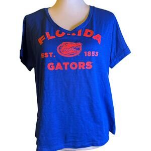 Fanatics Royal Florida Gators Slub Flowy V-Neck Tee, Women's Size Medium, NWT